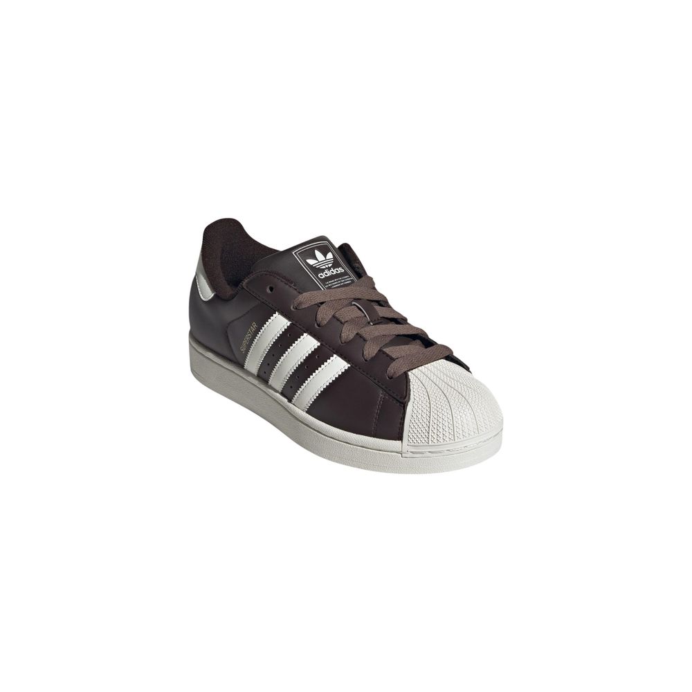 Adidas Originals Icon Women's Low Top Leather Sneakers - Brown Gold Striped