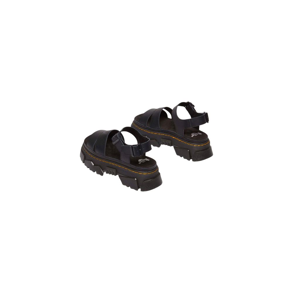 Flat Sandals by Dr. Martens for women in leather black & signature features an exquisite silhouette, showcasing the exquisite Athena Women's Leather Flat Sandals with a flat and .