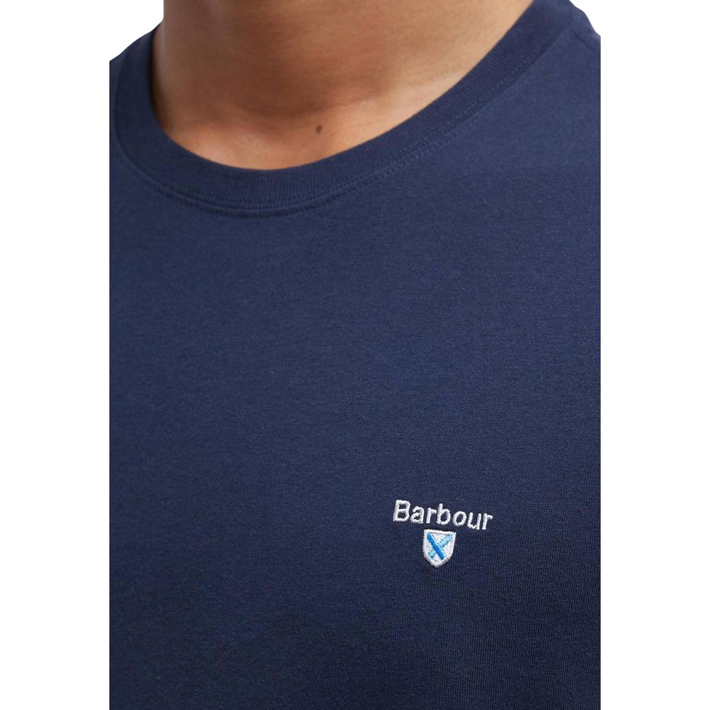 Barbour Men's Regular Fit Cotton Activewear T-Shirt - Blue Tartan
