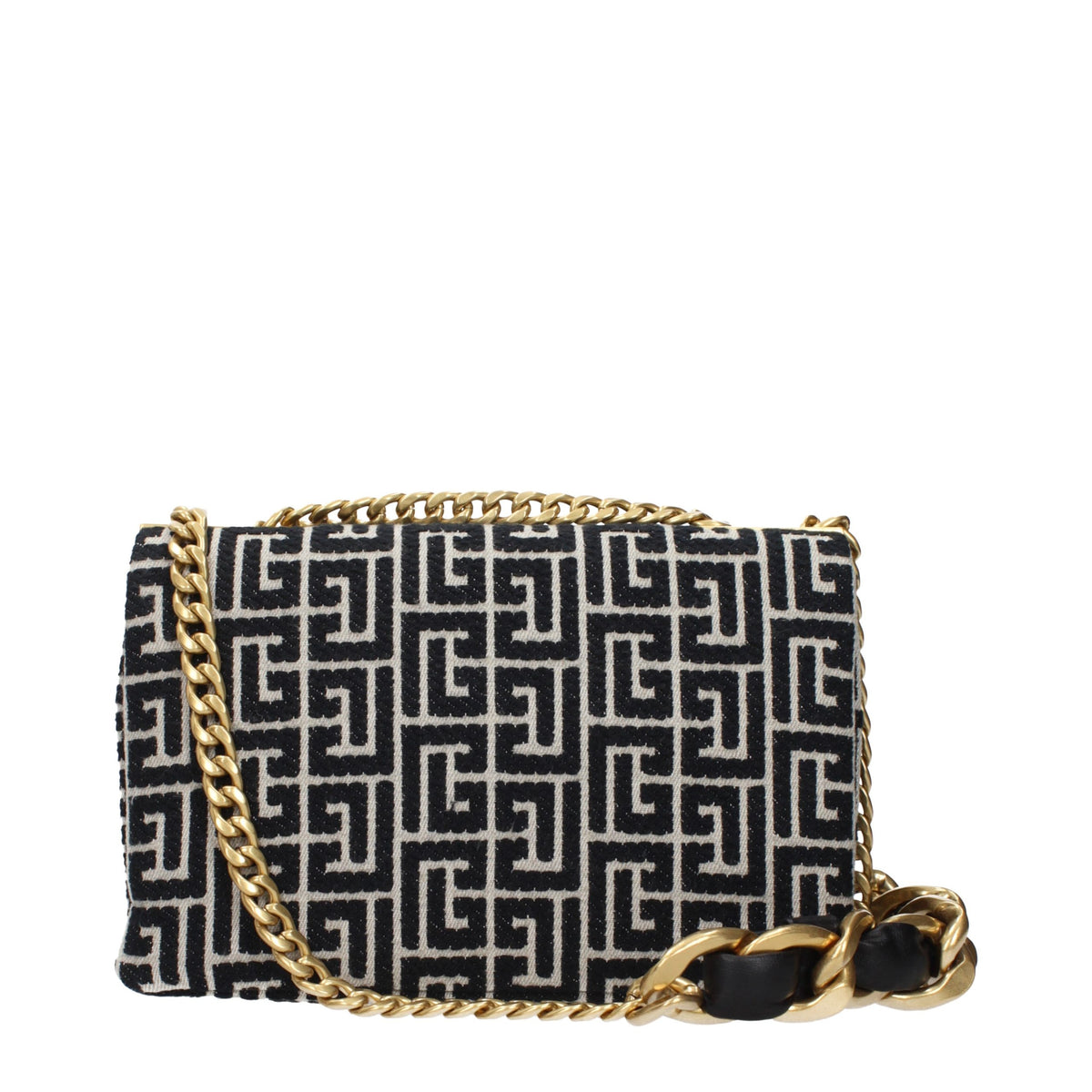 Crossbody Handbag by Balmain for women in fabric black features a transformative sophistication silhouette, showcasing a secure , ample , and versatile crossbody-strap for a transformative sophistication look.
