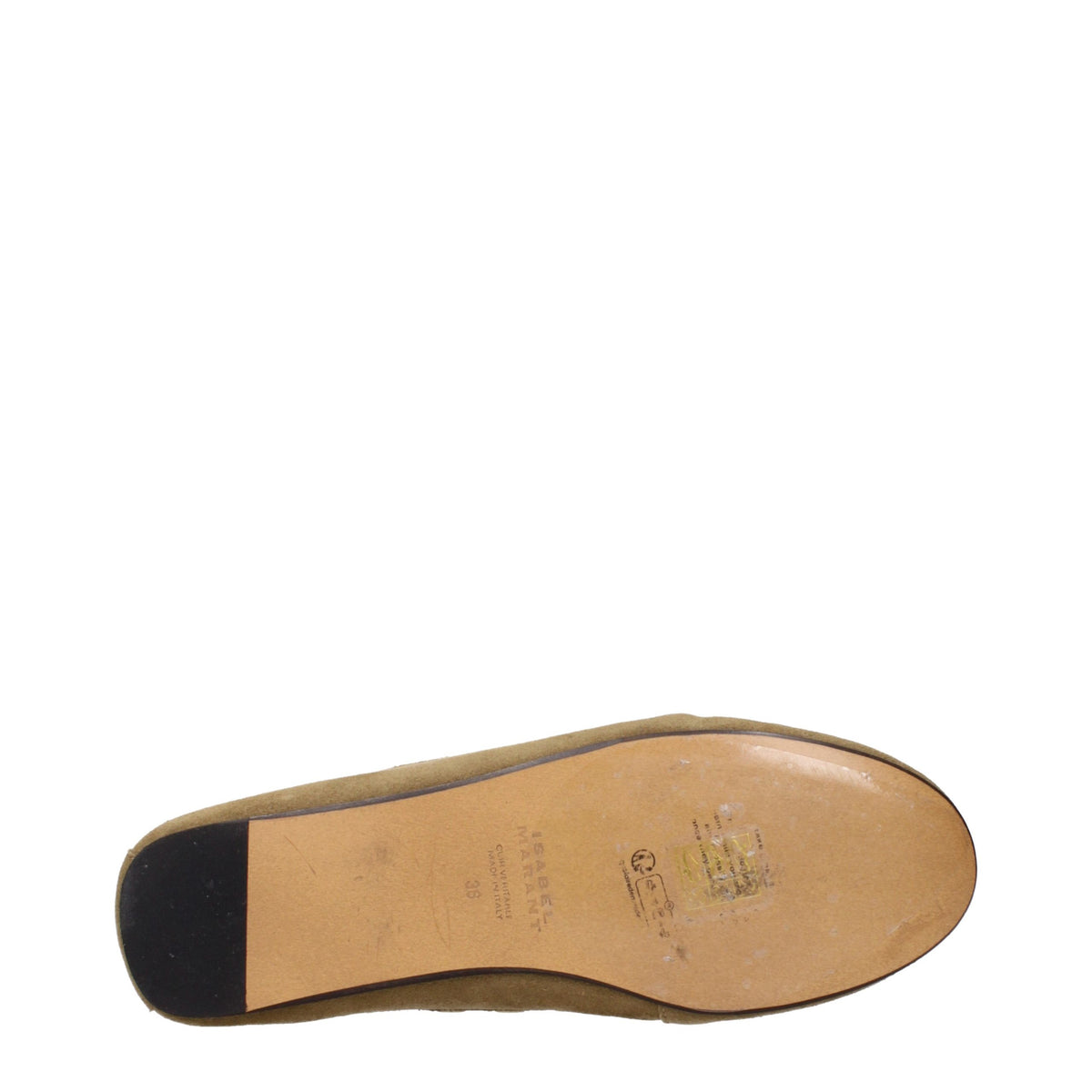 Flat Loafer Slip-On Shoes by Isabel Marant for women in suede leather brown features an dynamic silhouette from the Women's Suede Leather Flat Loafer Slip-On Shoes collection, defined by a dynamic and flat for a dynamic look.