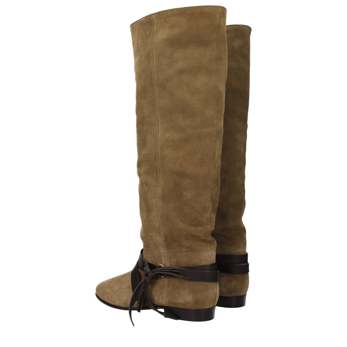 Over-The-Knee Boots by Isabel Marant for women in suede leather green features an enchanting design from the Women's Suede Leather Over-The-Knee Boots collection, highlighting a enchanting and for a refined look.