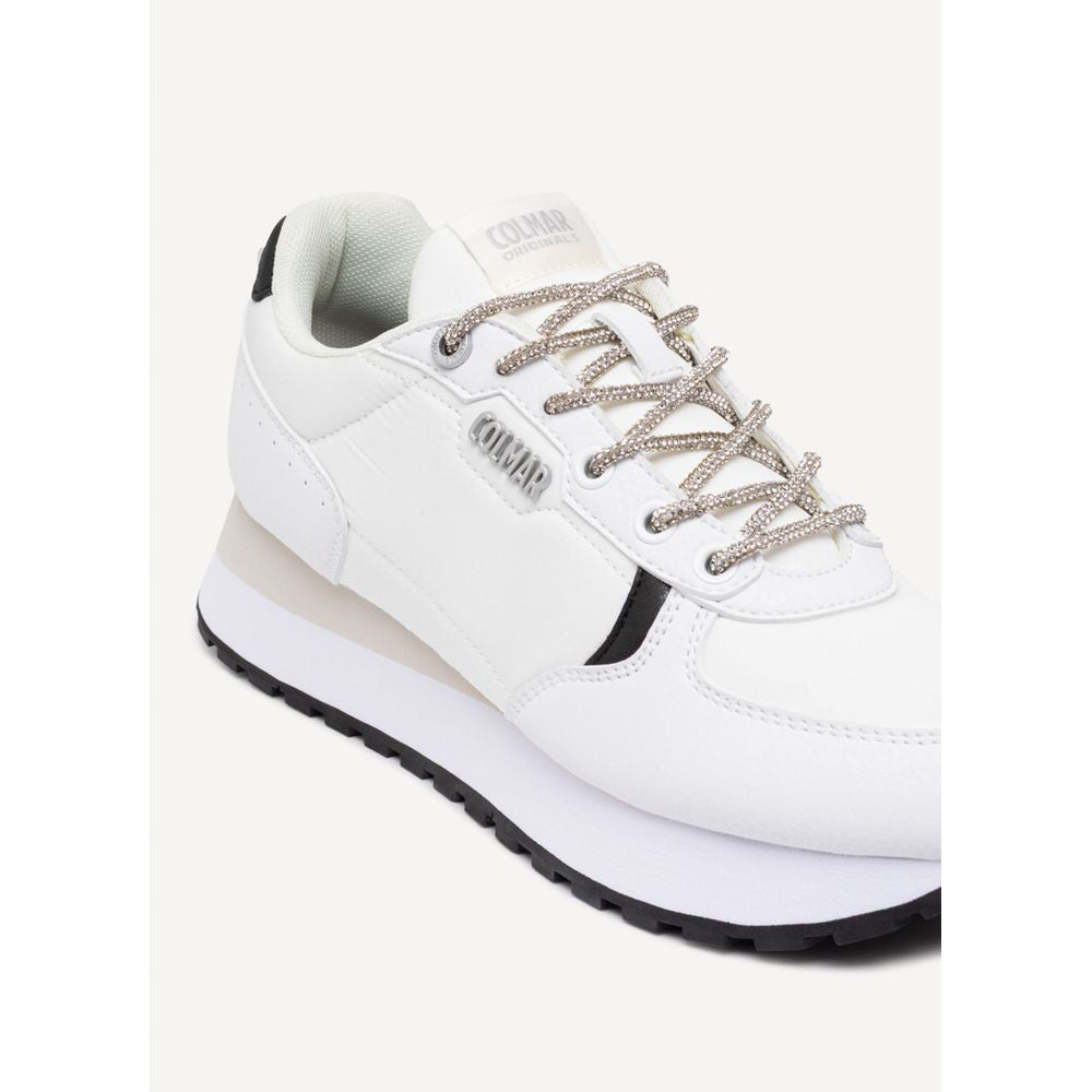 Colmar Women's Athletic Polyester Polyurethane & Polyethylene Sneakers - Black White