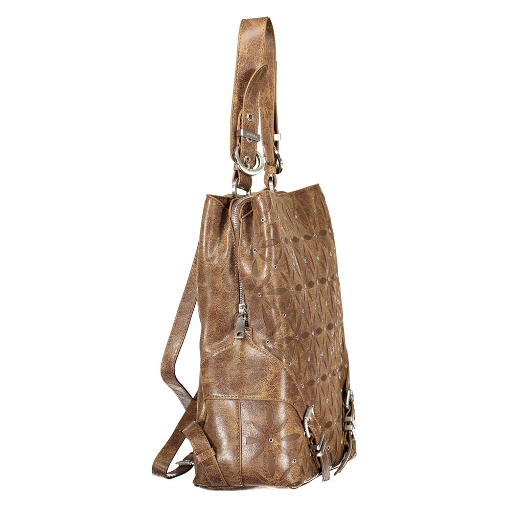 Desigual Polyurethane Mini Backpack - Brown