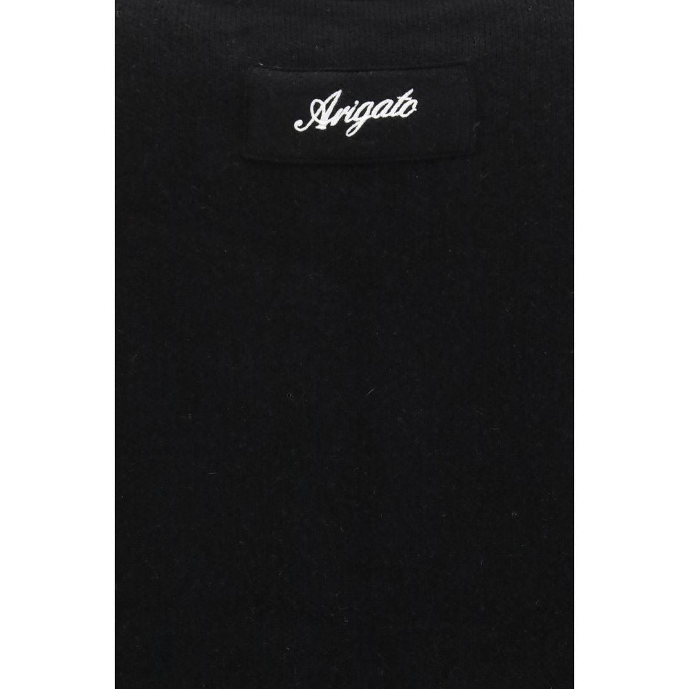 Axel Arigato Men's Regular Fit Oversized Merino Wool & Nylon Sweatshirt - Black Signature
