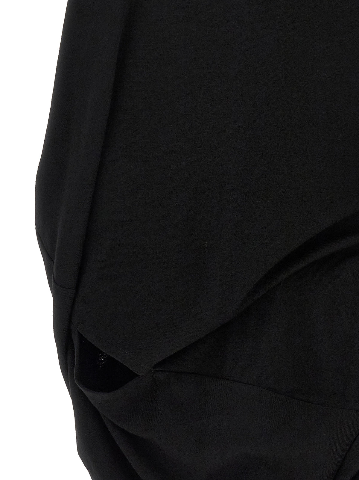 Junya Watanabe Women's Long-Sleeve Boat Neck Wool Blouse - Black