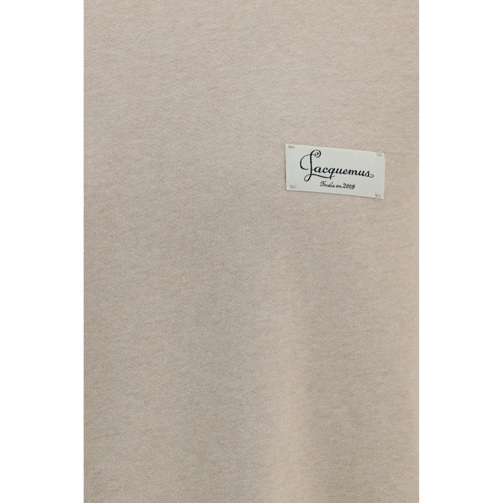 Jacquemus Ribbon Men's Regular Fit Oversized Cotton Sweatshirt - Beige Signature