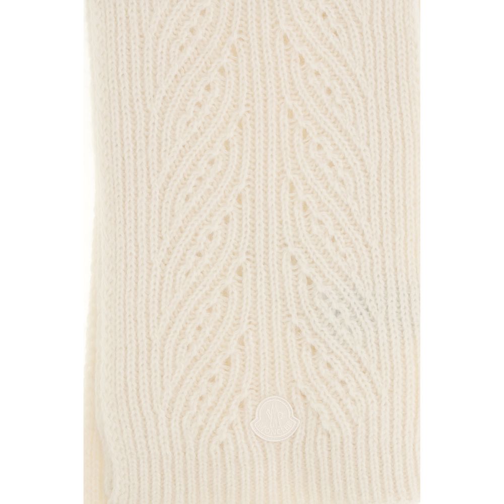 Moncler Cashmere Merino & Alpaca Wool Foulard Wrap Scarf - Beige