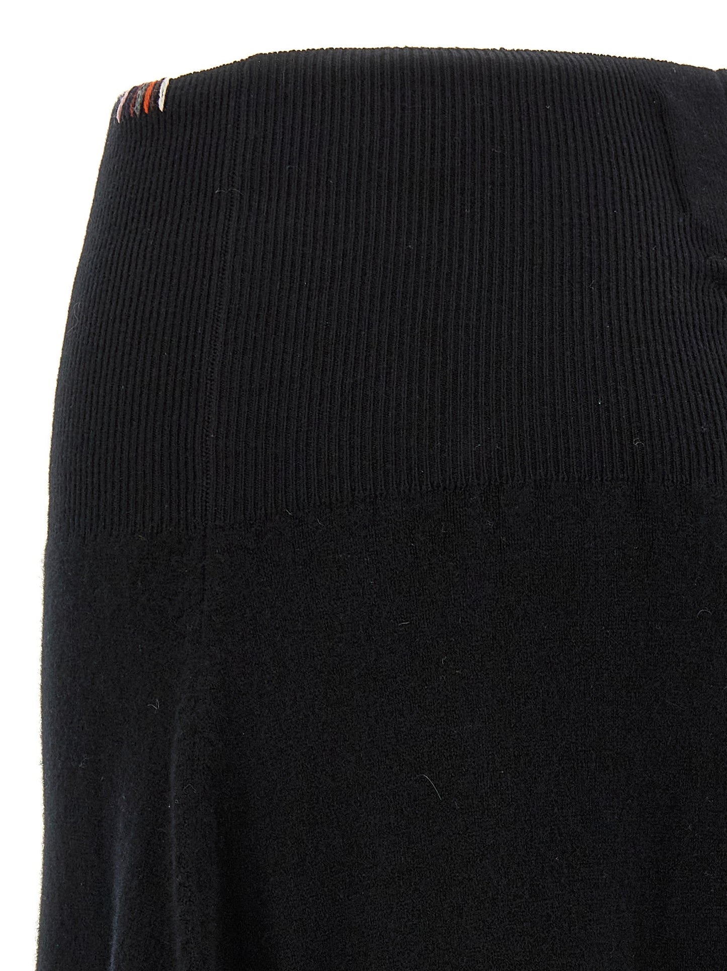 Extreme Cashmere Black Cashmere Midi Skirt