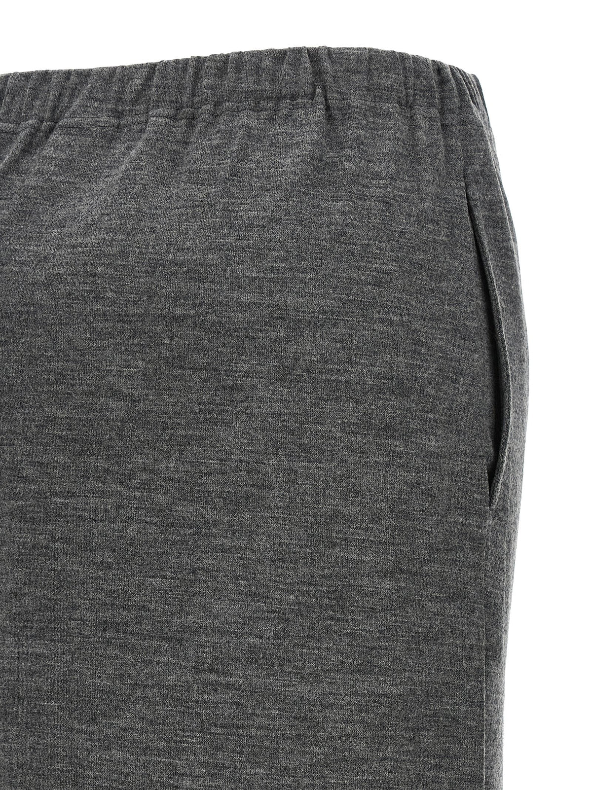 Junya Watanabe Women's Wool Midi Knee Skirt - Gray