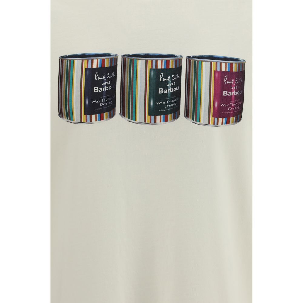 Activewear T-Shirt by Barbour for men in cotton beige & print features a versatile silhouette, showcasing a versatile and detailed with high-performance for a premium look.