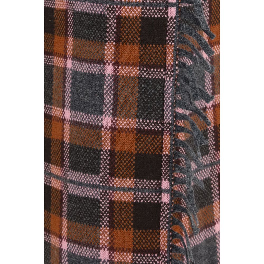 Guest in Residence Women's Wrap Cashmere & Merino Wool Midi Skirt - Brown Patterned Tartan