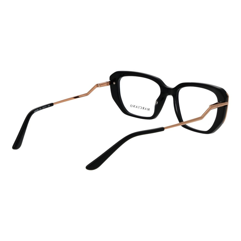 Marciano by Guess Women's Rectangle Full Rim Plastic Eyeglasses Frames - Black