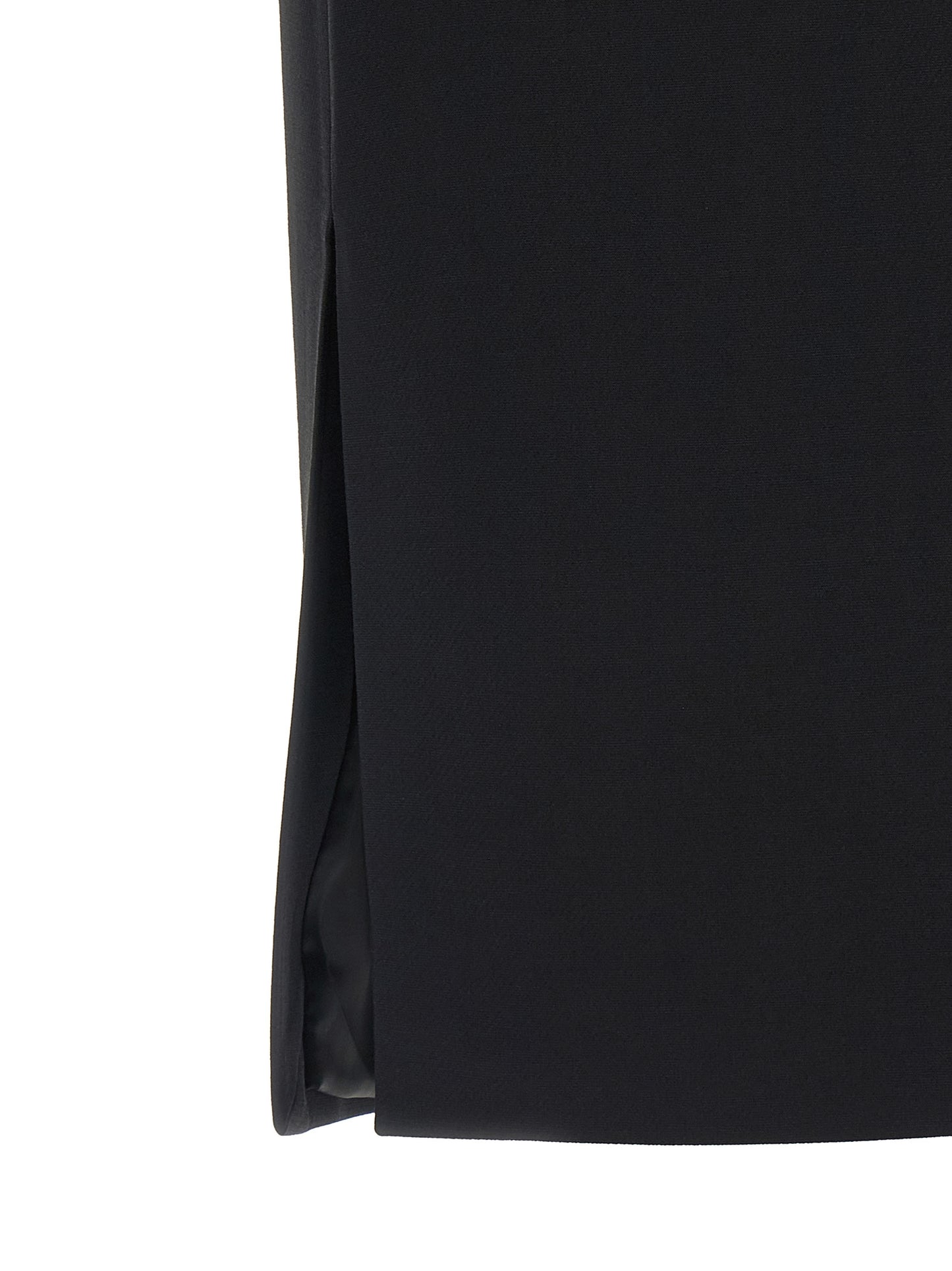 Fendi Black Wool Midi Skirt