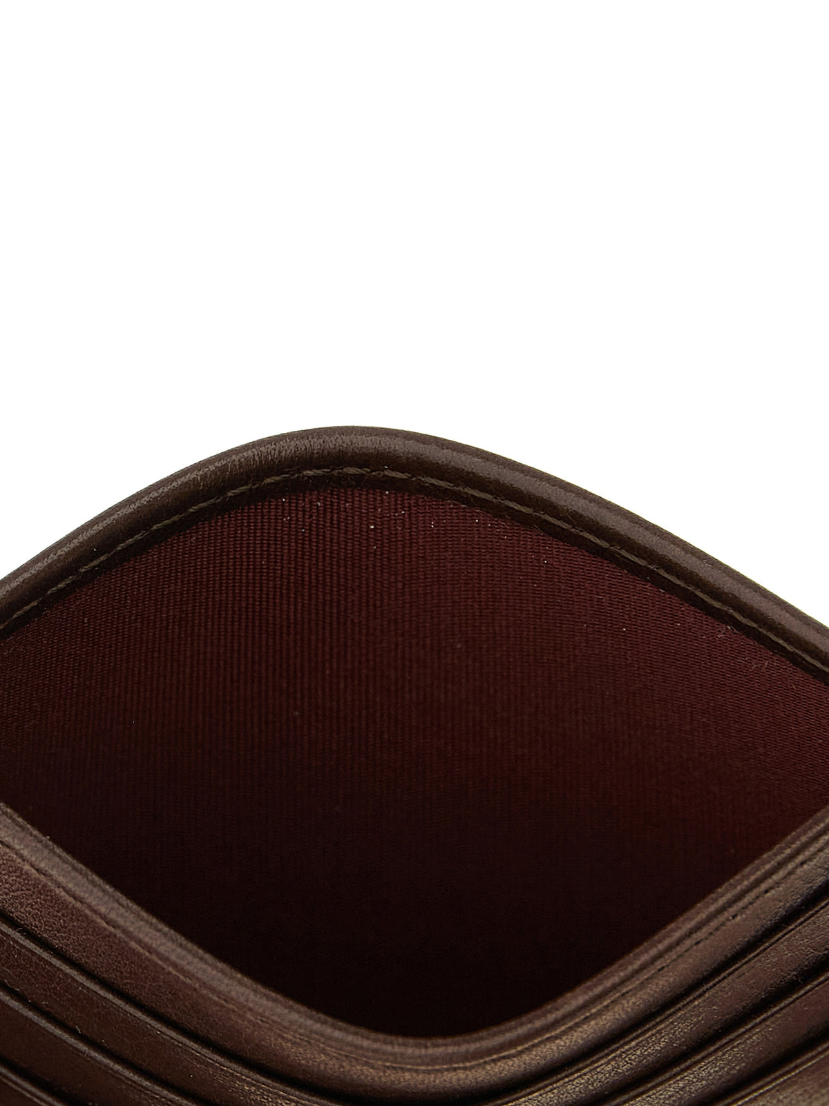 Brunello Cucinelli Bos Taurus Calfskin Leather Cardholder Card Case - Brown