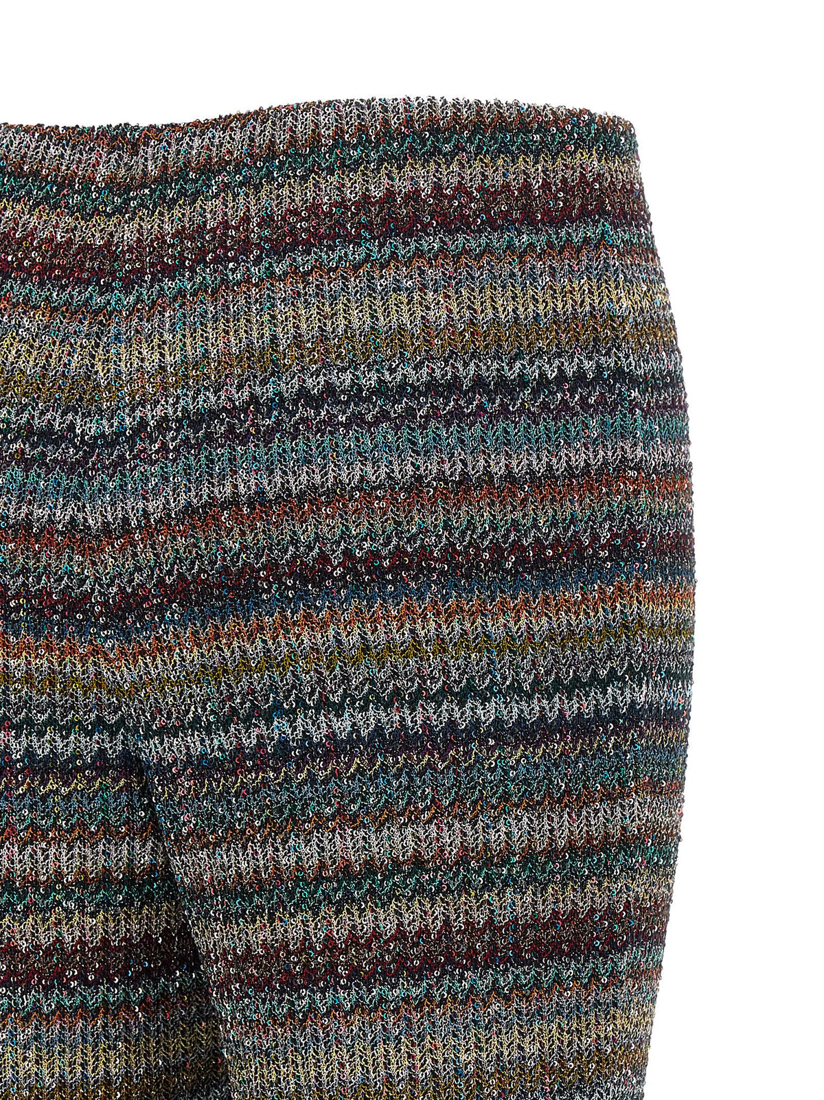 Missoni Women's Flared Metallized Fiber Polyamide Polyester & Sequins Trousers - Multicolor Patterned