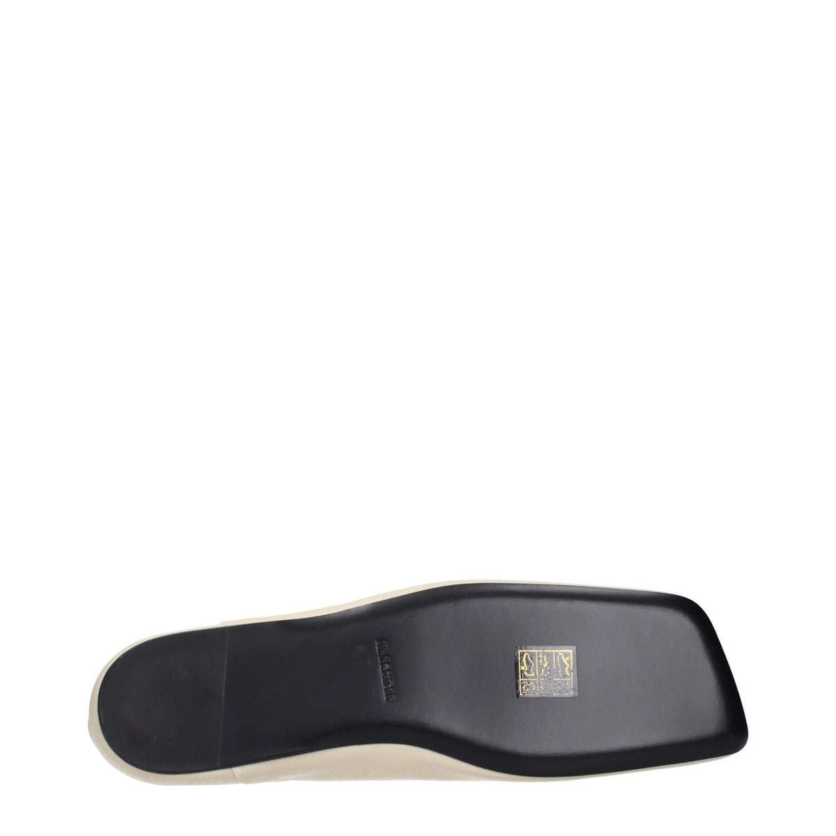 Jil Sander Women's Leather Ballet Flat Shoes - Beige