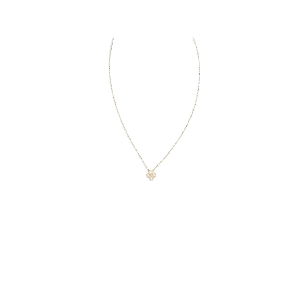 Tory Burch Clover Women's Gold Brass & Nickel Necklace - Gold