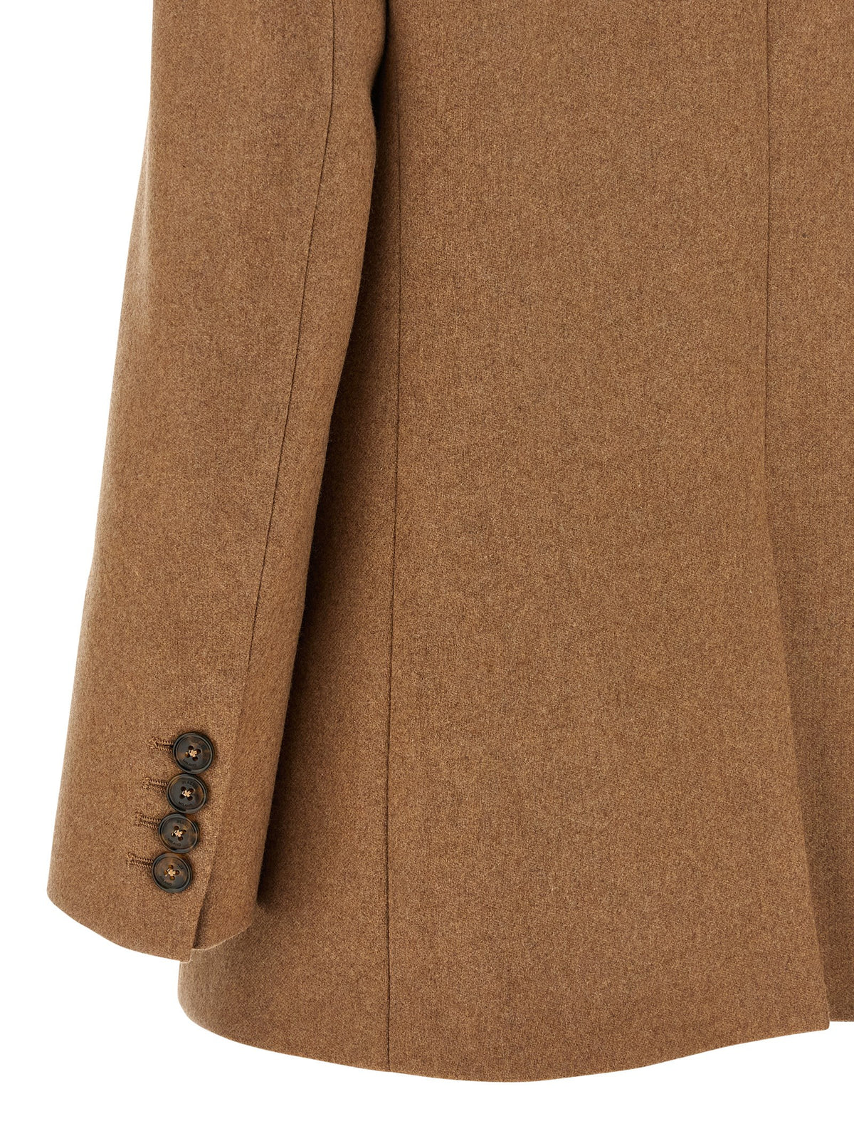 Blazé Milano Women's Double Breasted Cashmere Viscose & Virgin Wool Blazer - Beige Signature Monogram
