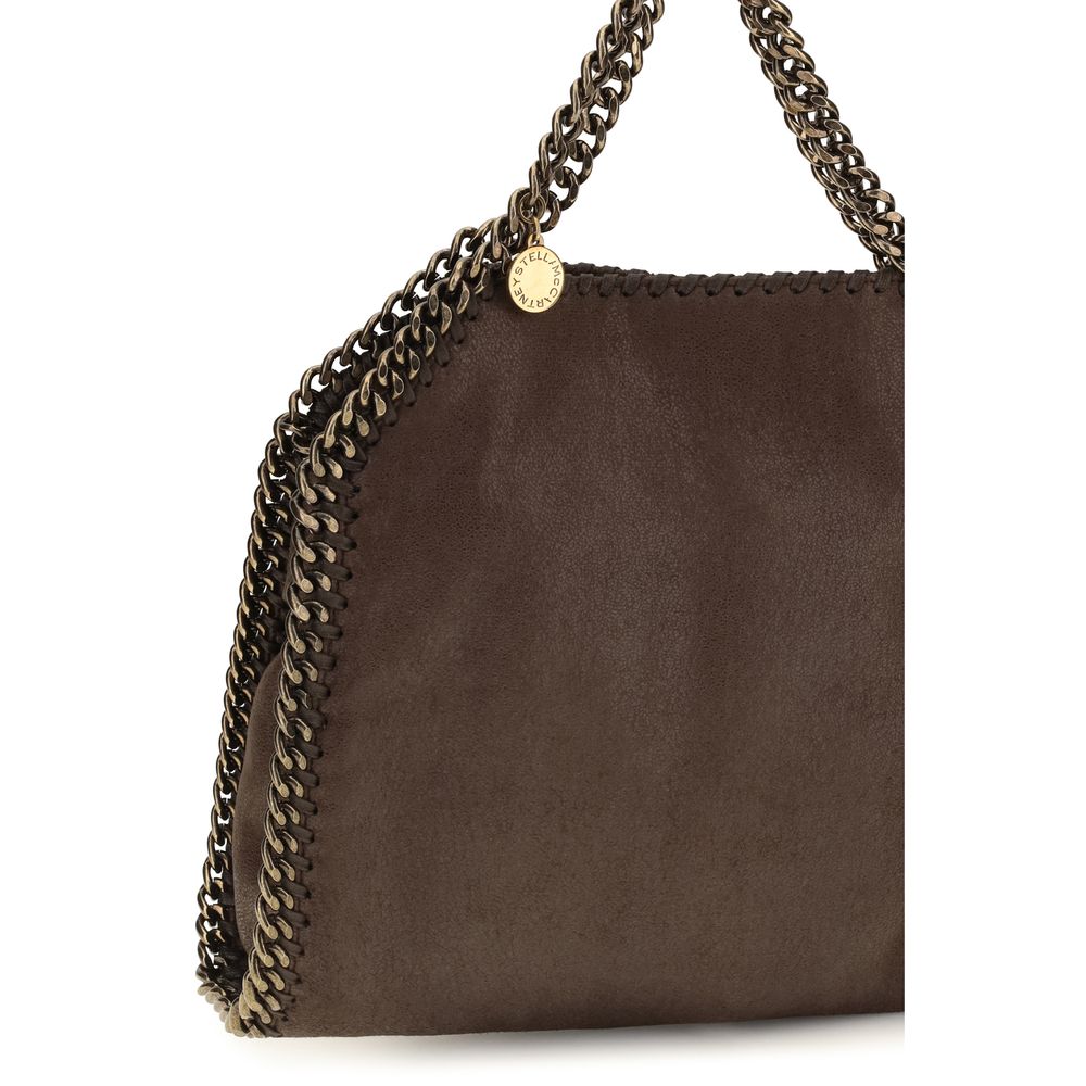 Mini Shoulder Bag by Stella McCartney for women in polyamide brown & signature features an effortlessly chic silhouette with a secure snap & magnetic, ample , and versatile shoulder-strap & handle for effortlessly chic everyday luxury.