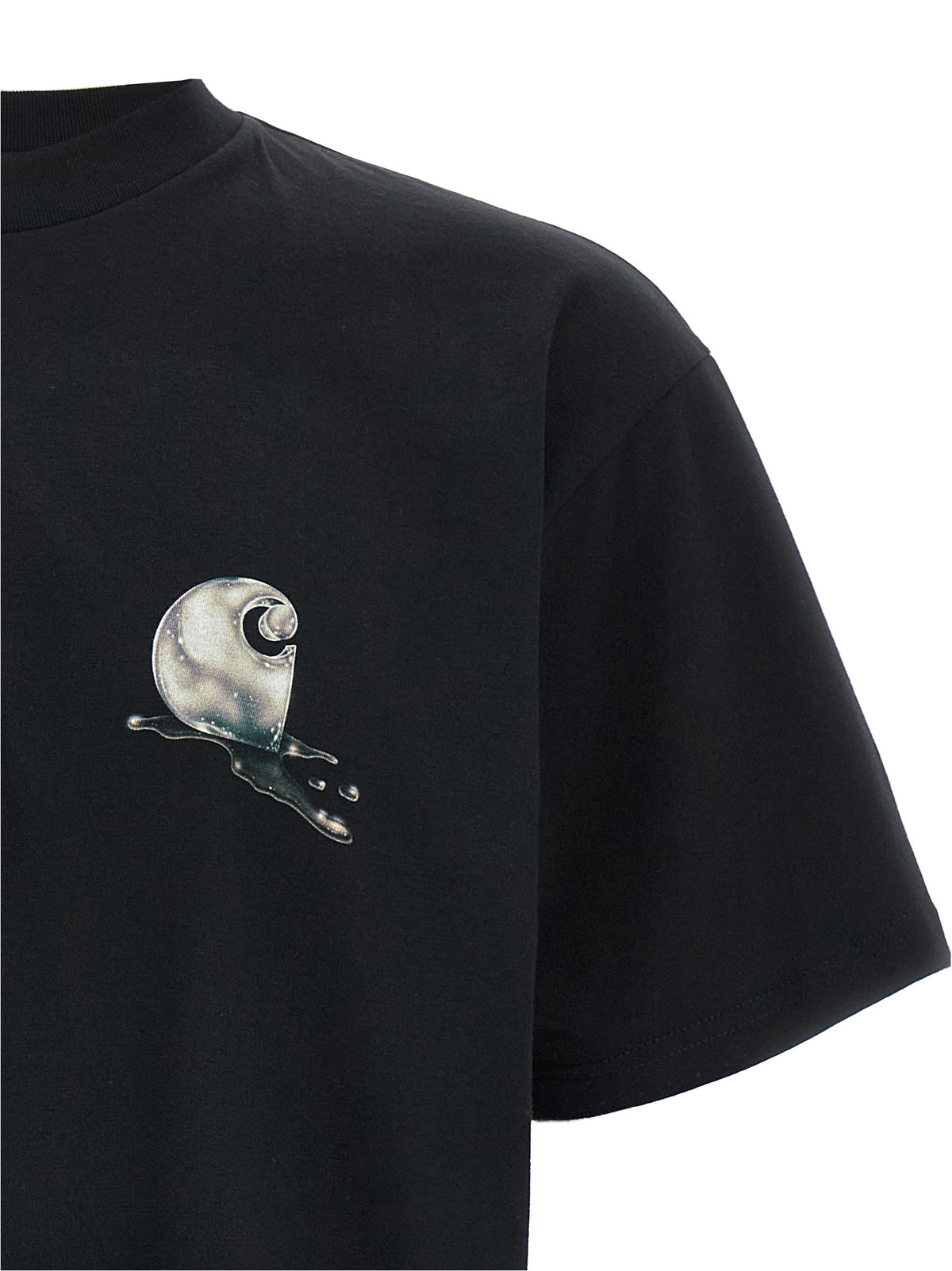 Carhartt Wip Men's Short-Sleeve Crew Neck Organic Cotton T-Shirt - Black Print