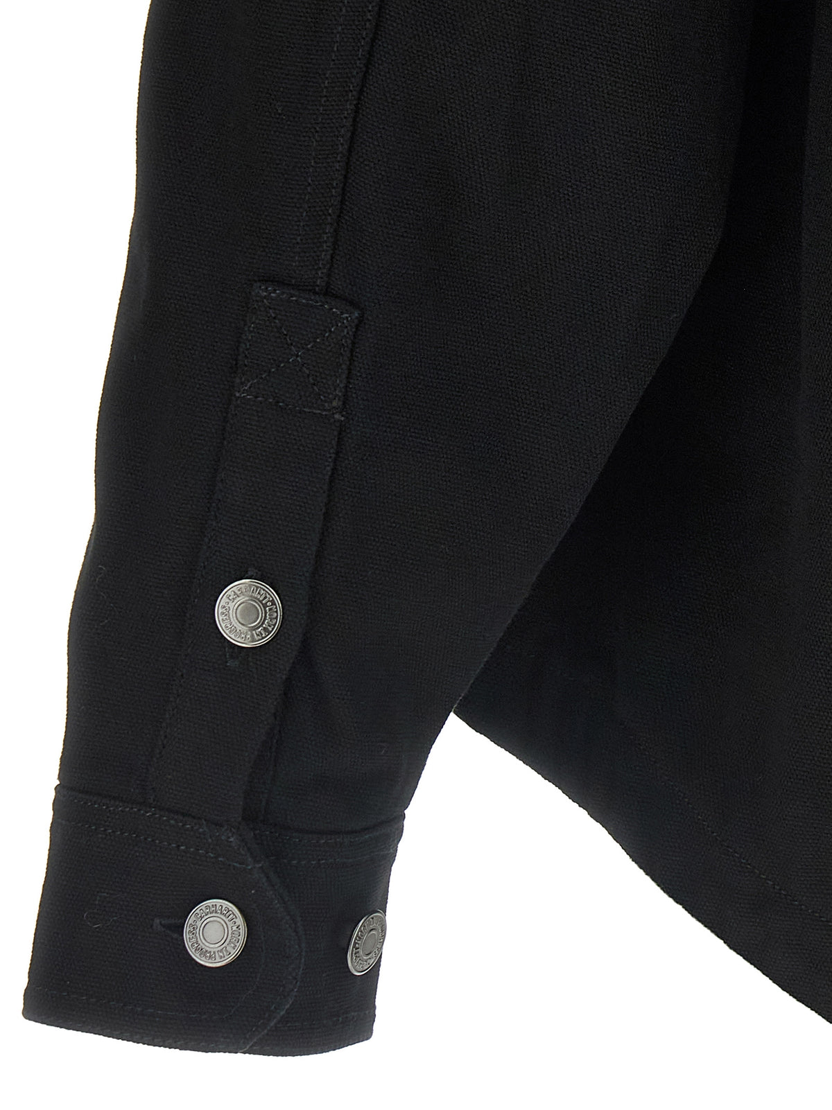Carhartt Wip Men's Long-Sleeve Cotton Canvas Overshirt - Black