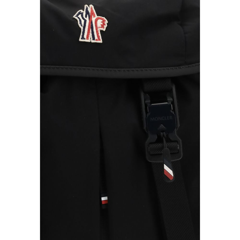 Moncler Grenoble Leather Mesh Nylon & Polyamide Backpack - Black
