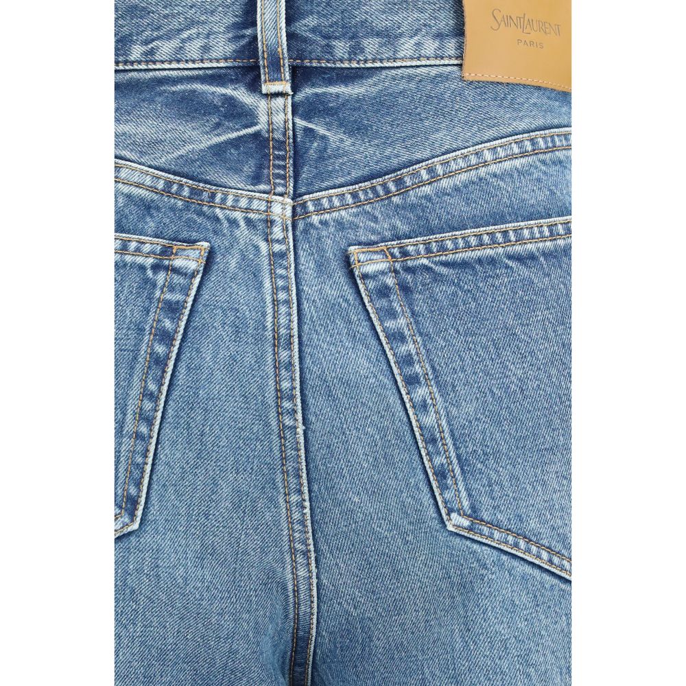 Saint Laurent Blue Cotton Jeans Denim