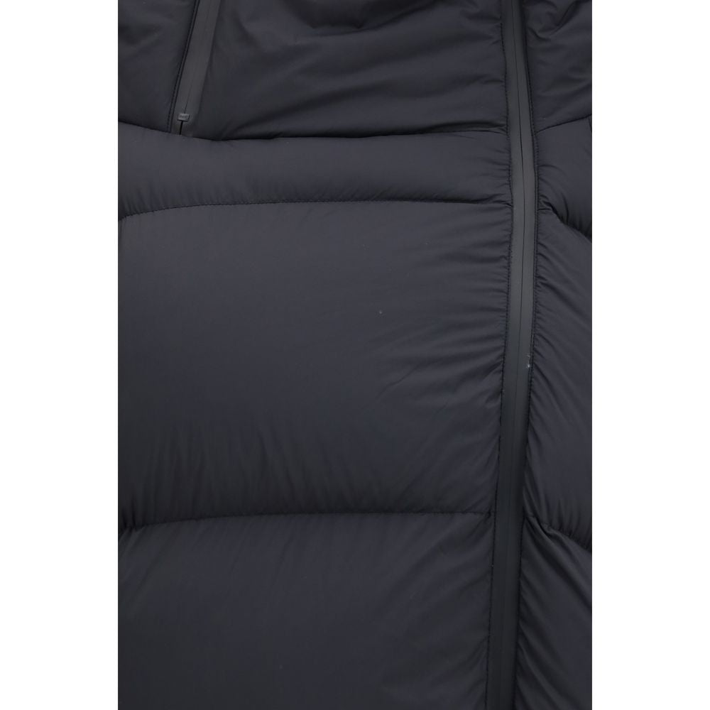 Ganni Women's Duck Down High Collar Polyamide & Puffer Jacket - Black