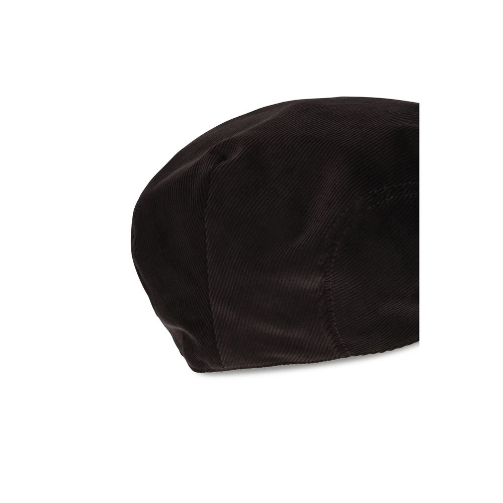 Dolce & Gabbana Velvet Cotton Flat Cap - Brown