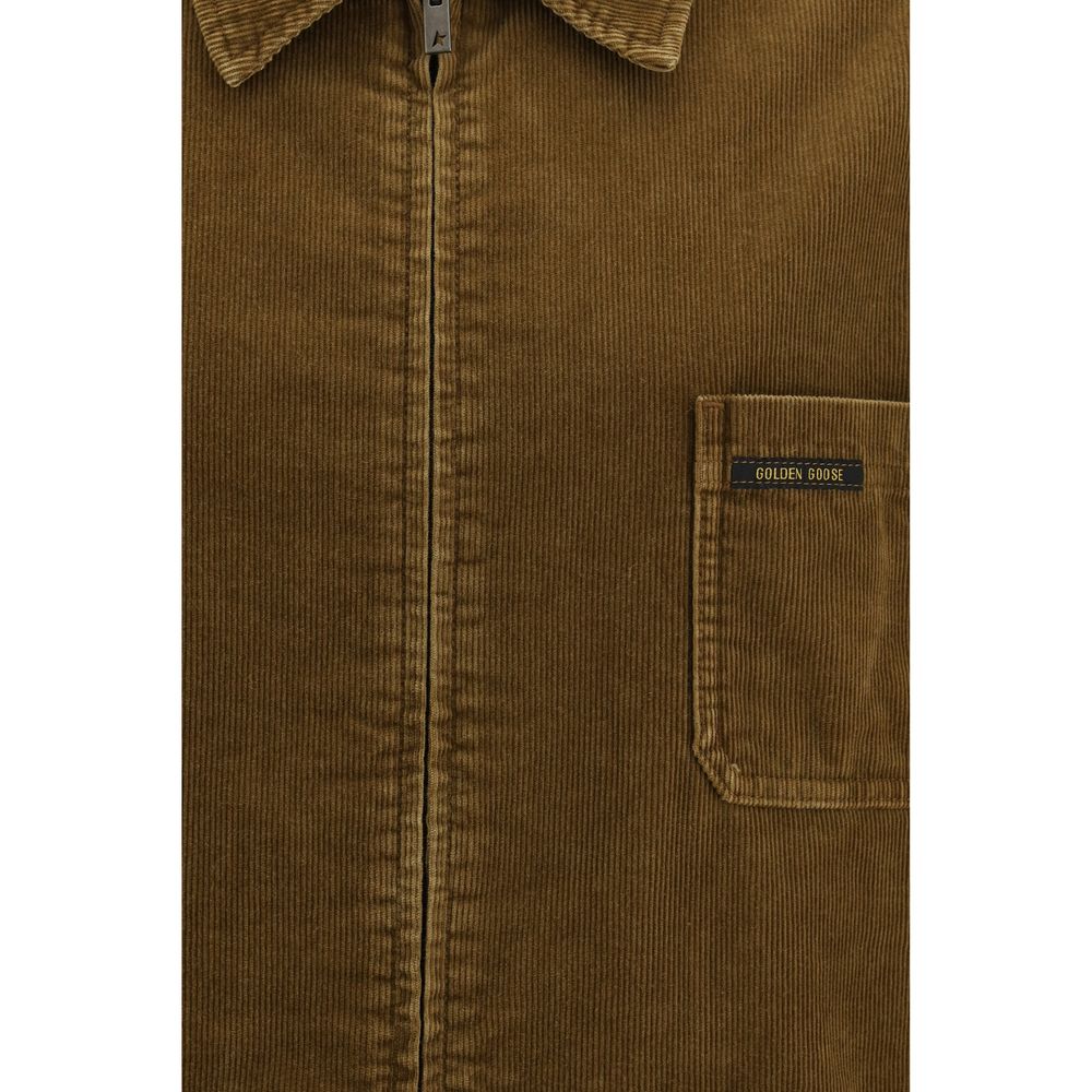 Golden Goose Men's Cotton Corduroy Overcoat - Brown
