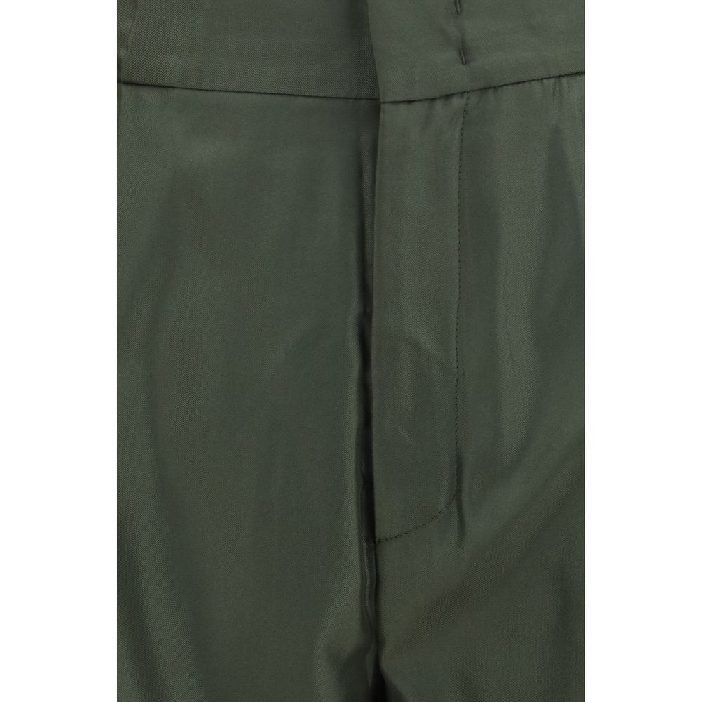 SA SU PHI Women's Regular Fit Wide High Rise Silk Twill Trousers - Bicolour