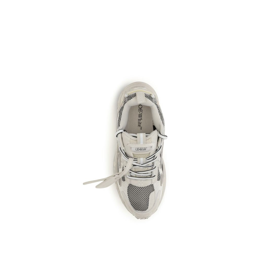 Off-White Women's Low Top Polyamide Polyurethane & Polyester Athletic Sneakers - Beige White Signature