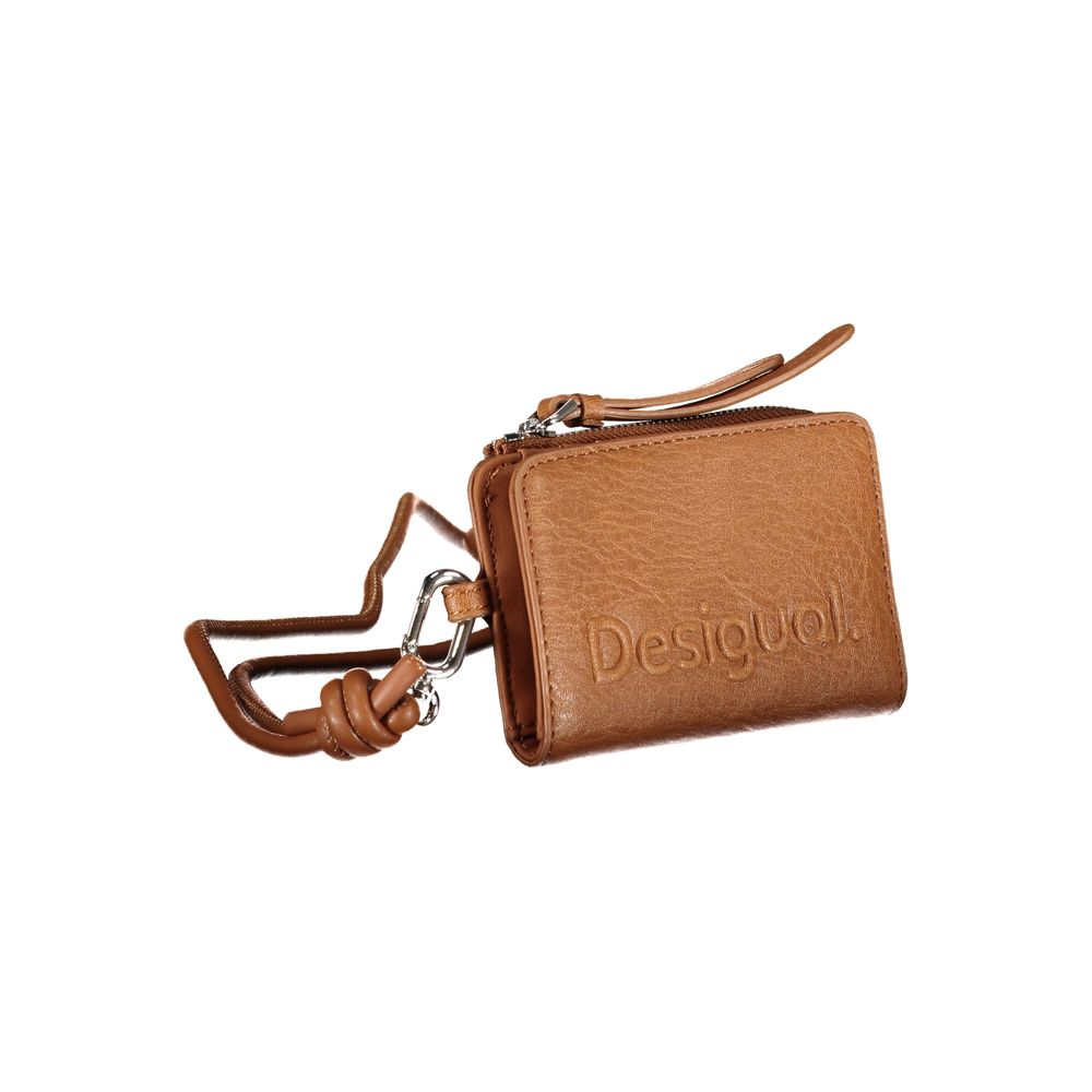 Desigual Polyurethane Cardholder Wallet - Brown
