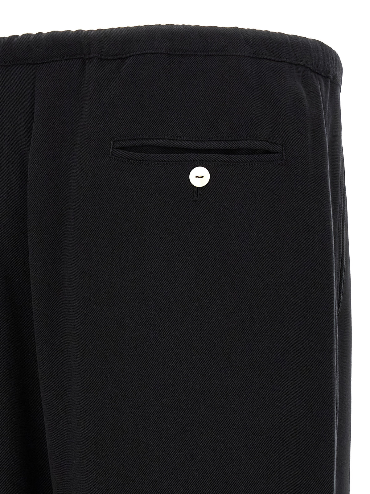 SECOND/LAYER Black Cotton-Like Casual Pants
