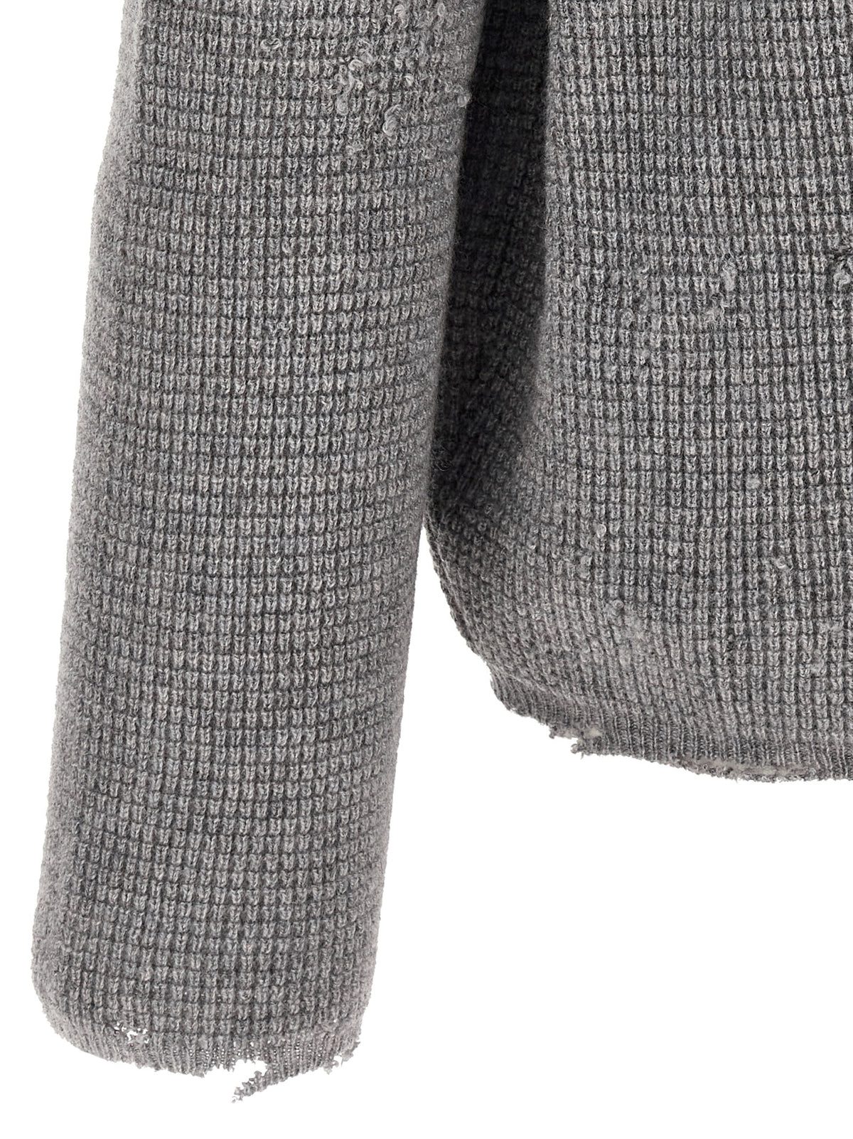 SECOND/LAYER Gray Wool Cardigan