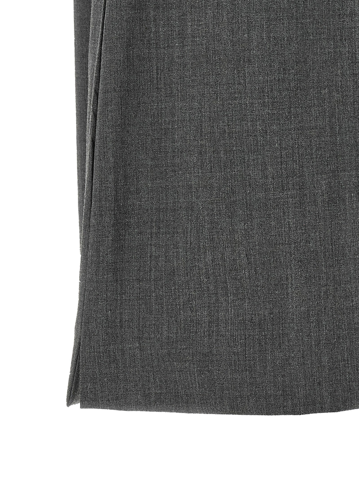 THELATEST Women's Wide High Rise Polyester & Virgin Wool Bermuda Shorts - Gray