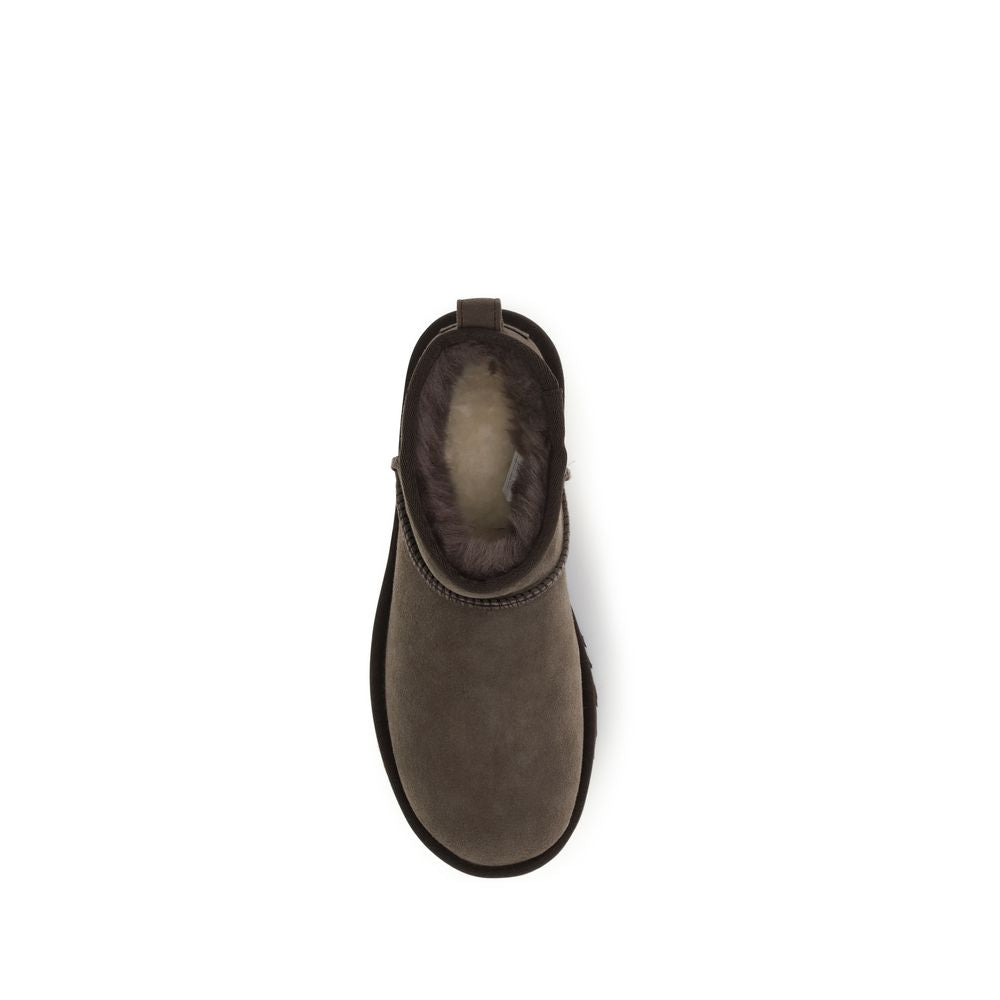 UGG Women's Embossed & Suede Polyester EVA Leather Ankle Boots - Brown Signature