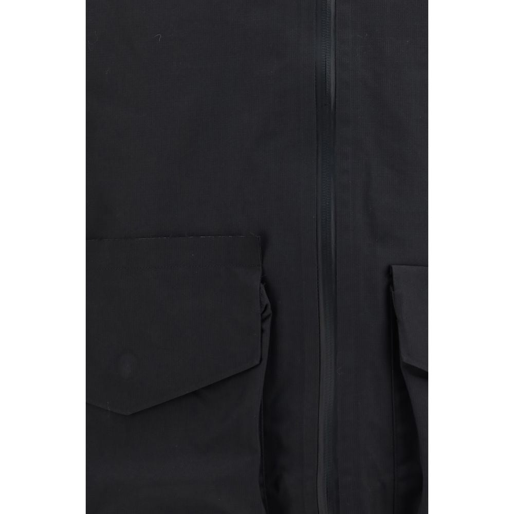 Y-3 Men's Lightweight Down Polyamide Polyethylene & Polyester Hooded Puffer Jacket - Black