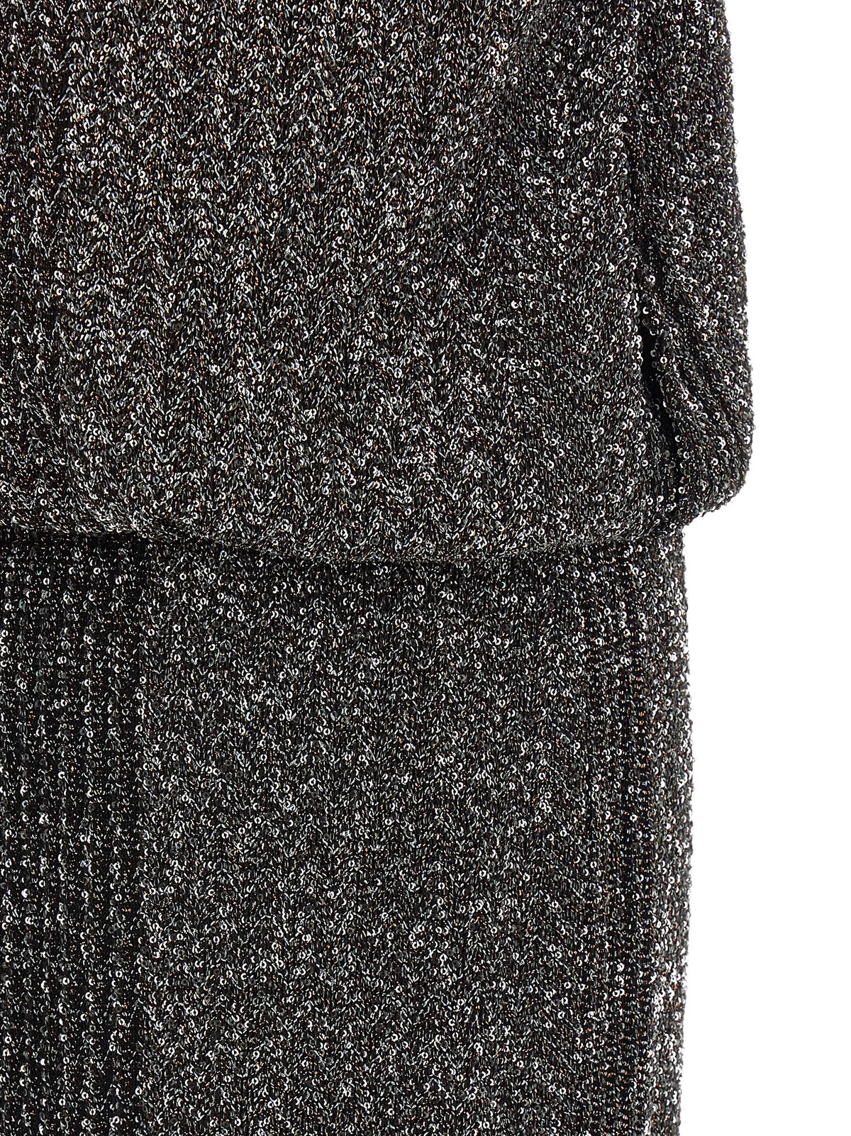 Missoni Women's Polyamide Polyester & Metallized Fiber Midi Dress - Black Gray