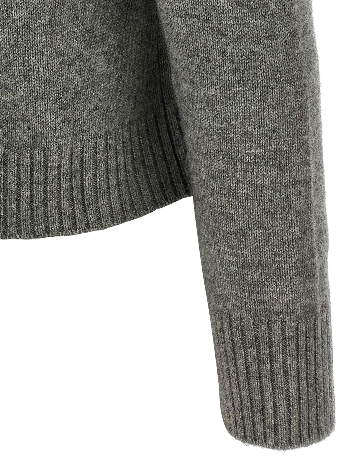 Max Mara Women's Round Neck Cashmere Cardigan - Gray Argyle