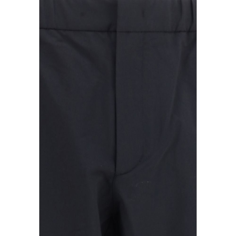 LAMINAR Black Nylon Casual Pants