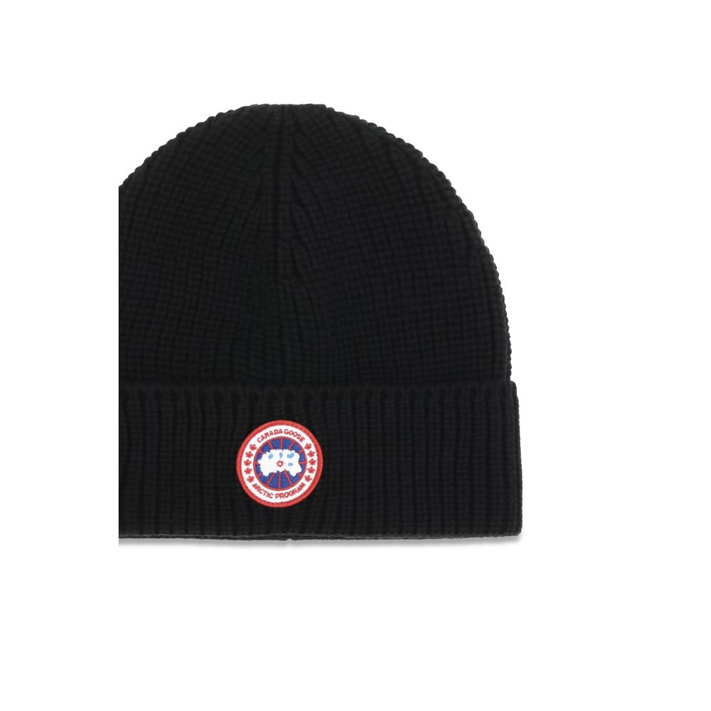 Canada Goose Merino Wool Beanie Hat - Black Signature
