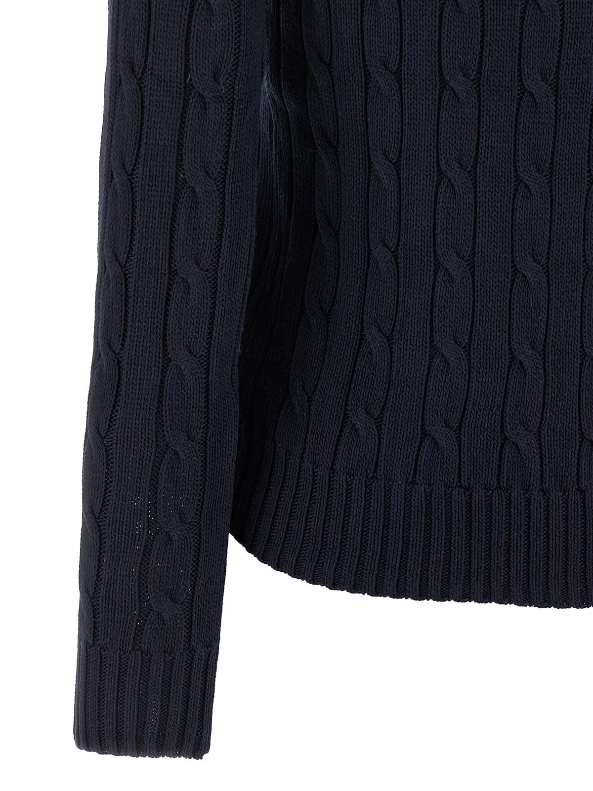 Polo Ralph Lauren Women's Crew Neck Cotton Cardigan - Blue Patterned