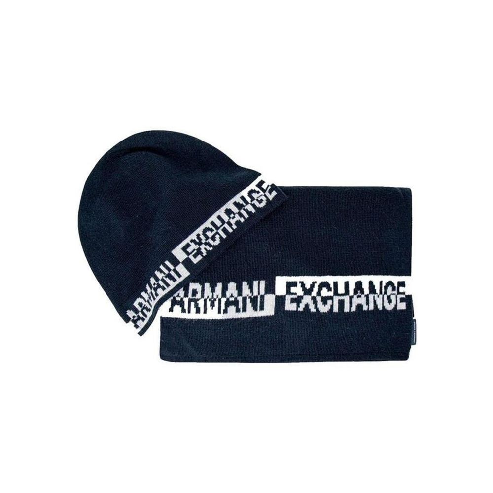 Armani Exchange City Acrylic Marabou Polyester & Wool Scarf - Blue