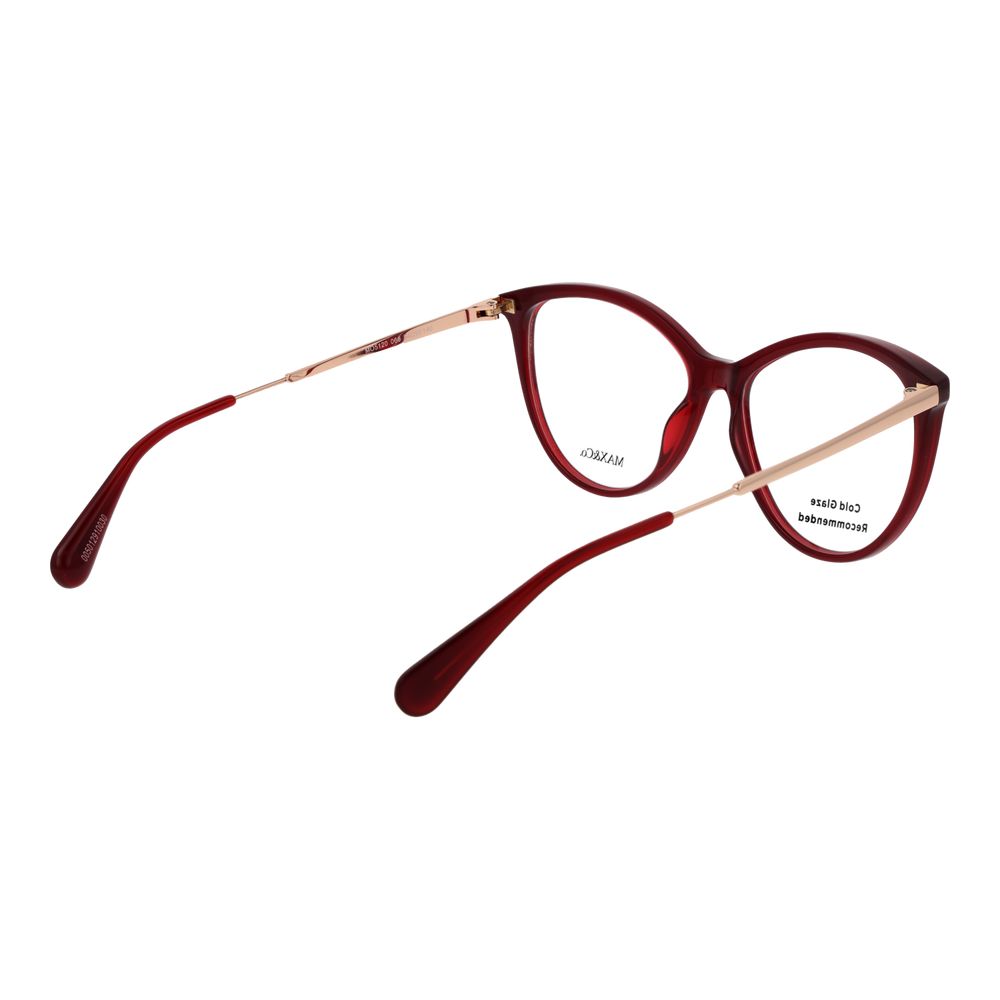 Max & Co Women's Butterfly Full Rim Stainless Steel Eyeglasses Frames - Burgundy
