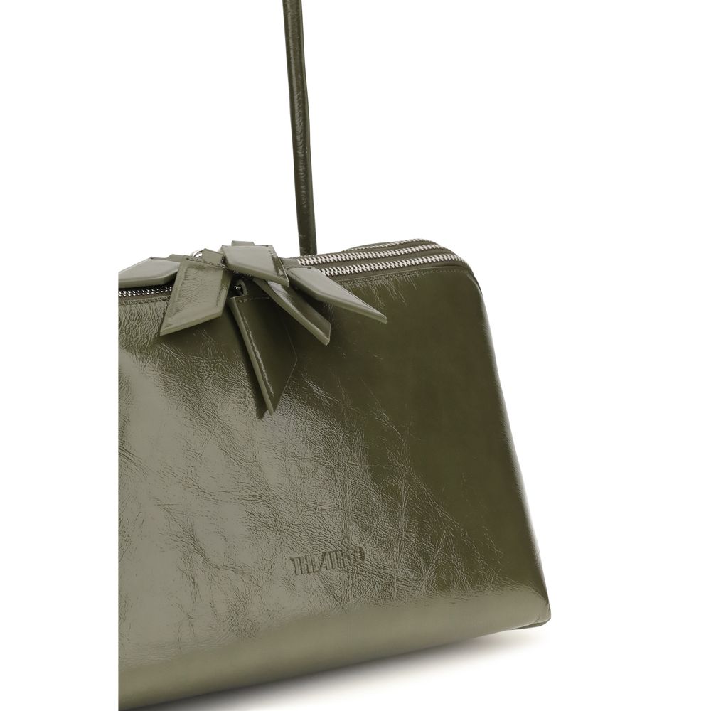 The Attico Bos Taurus Calf Patent & Suede Leather Shoulder Bag - Bicolour