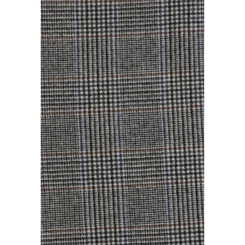 Brunello Cucinelli Cashmere Foulard Fringes Scarf - Gray Patterned