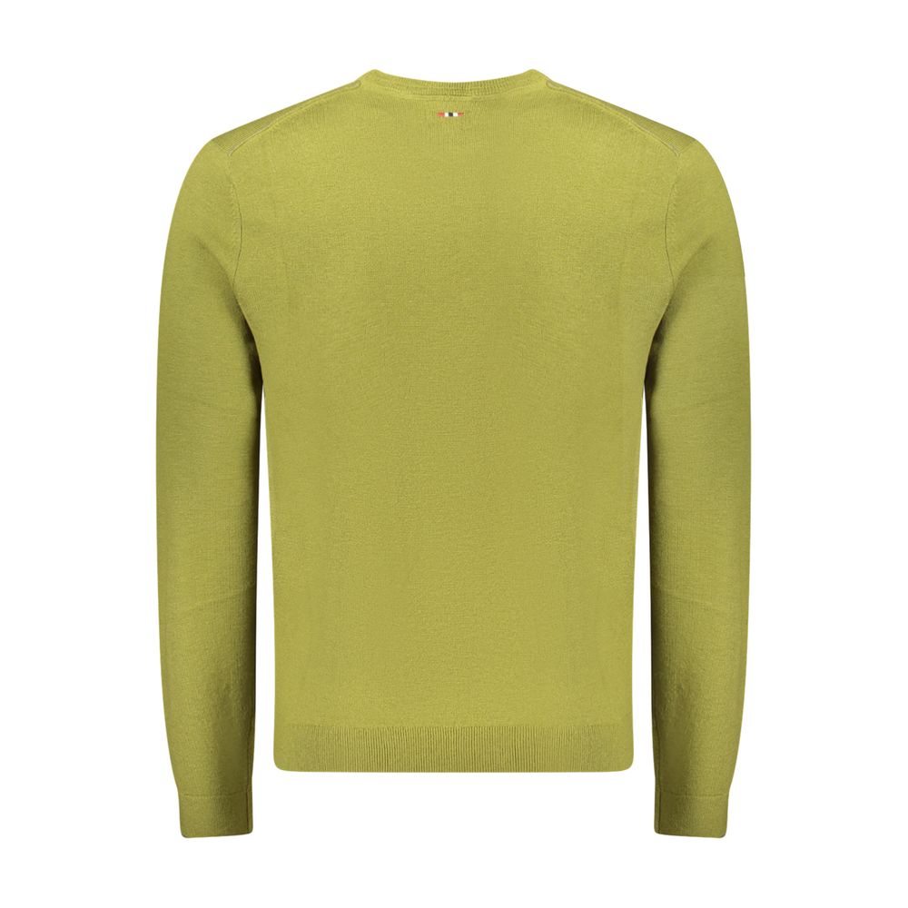 Napapijri Men's Crew Neck Merino Wool Sweatshirt - Green