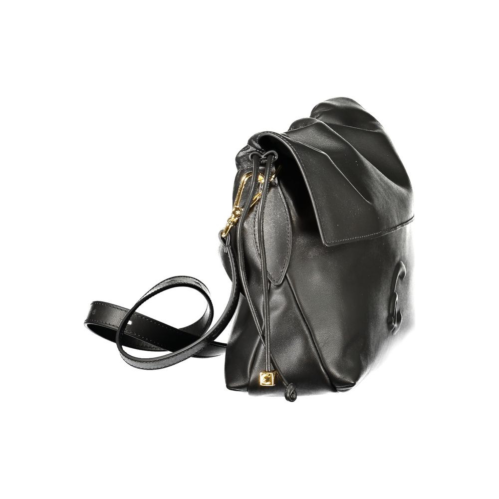 Coccinelle Lidia Leather Drawstring Handbag - Black Print
